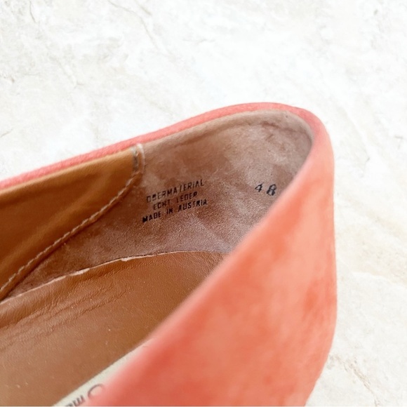 PAUL GREEN Munchen Coral Orange Pink Suede Wedge Sandals Shoes Size US Women’s 7 - Picture 5 of 12